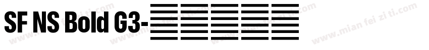 SF NS Bold G3字体转换